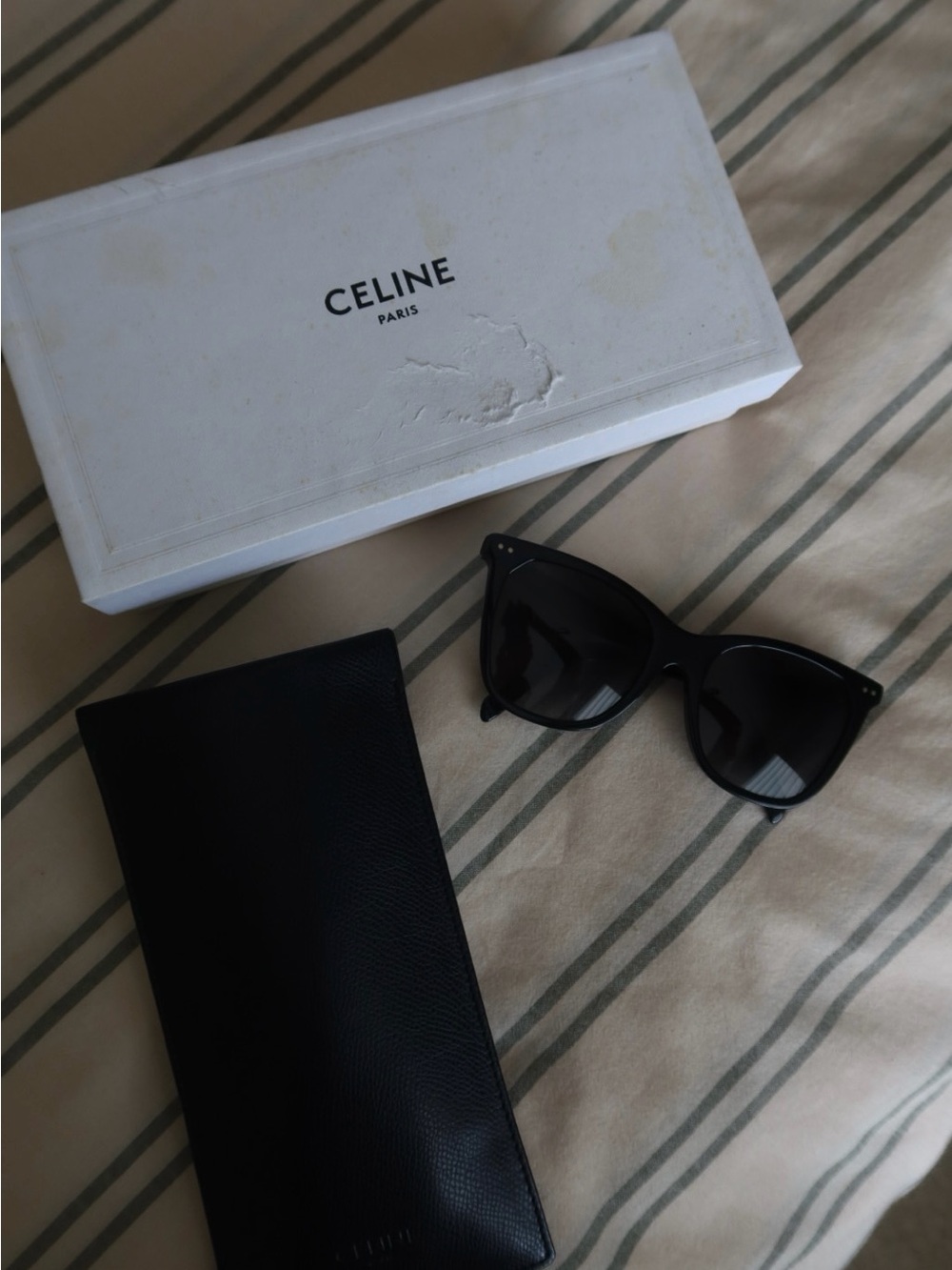 Celine Glossy Black Cat-Eye Sunglasses